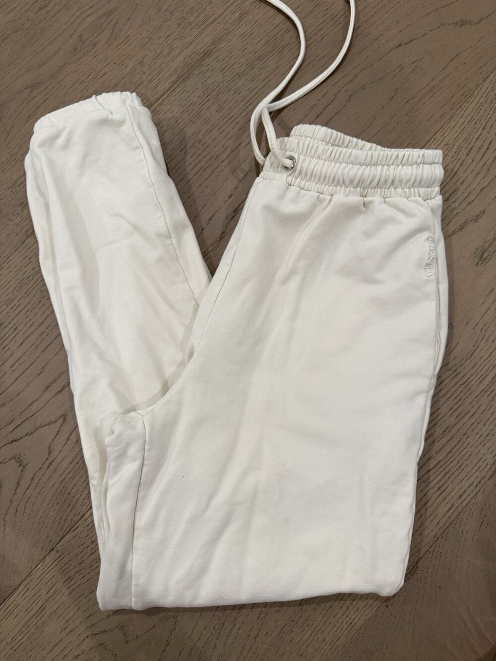 MESHKI Cream Beige Jogger Sweatpants XS Women’s Drawstring Lounge Athleisure